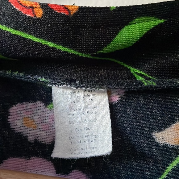 Vintage 80s Floral retro Flowy Babydoll Blouse - Picture 7 of 13